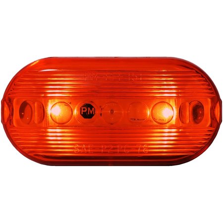 PETERSON MANUFACTURING LED Oval 4 Length x 2 Width x 109 Height Red Lens Surface Mount 9 To 32 Volt M35R-MV
